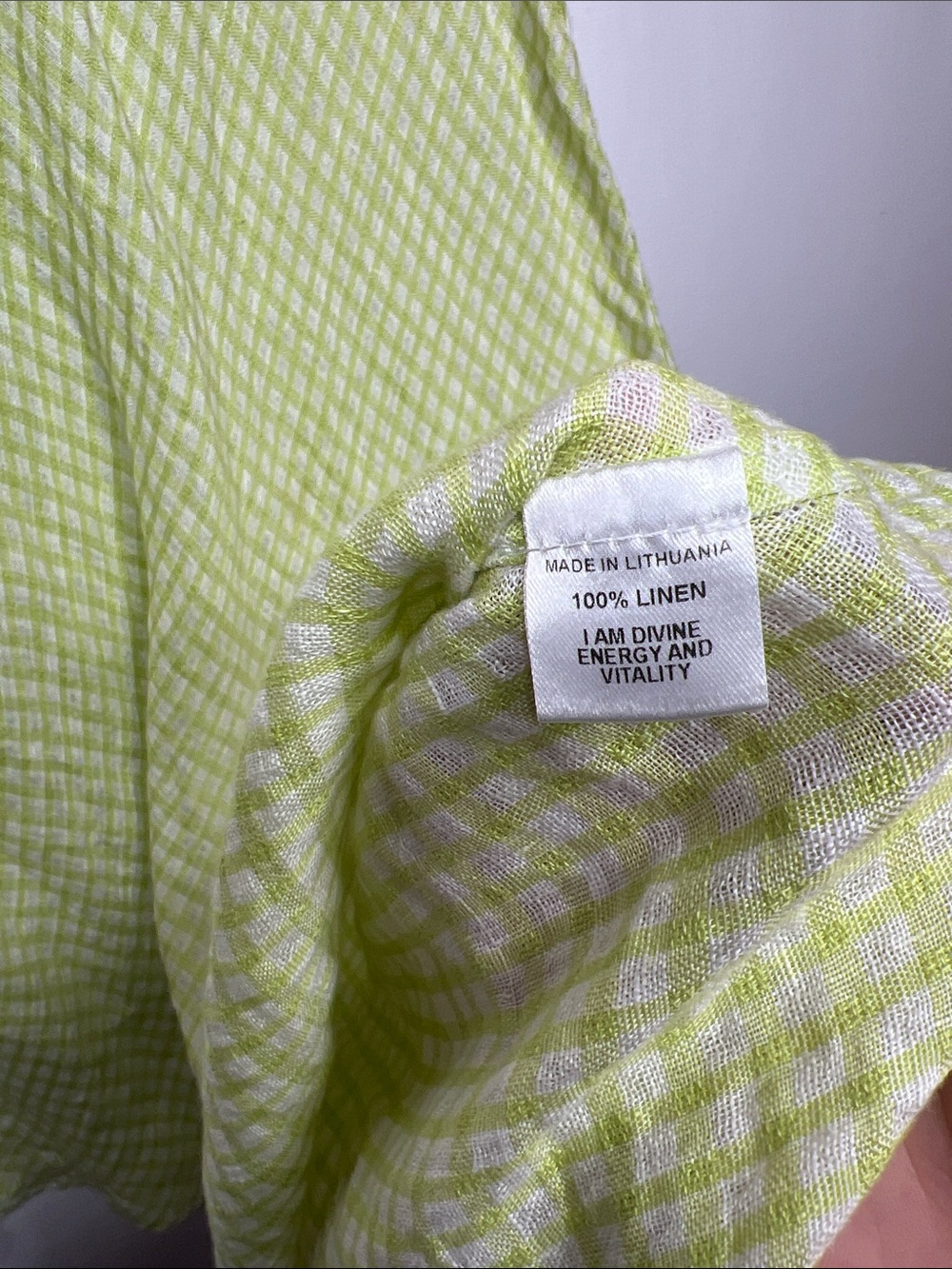 FLAX Light Green Sleeveless V-Neck Tunic Top - Picture 3 of 10